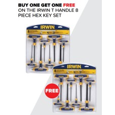 Irwin Tools BUY ONE 'T' Handle Hex Key Set of 8 Metric (2-10mm) And GET ONE FREE!