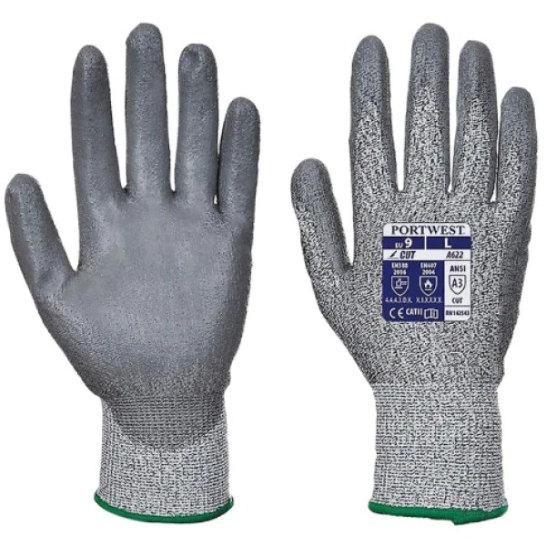 Portwest A622 MR Cut PU Palm Gloves Grey - XXL (Size 11) Portwest A622 MR Cut PU Palm Gloves Grey - XXL (Size 11)