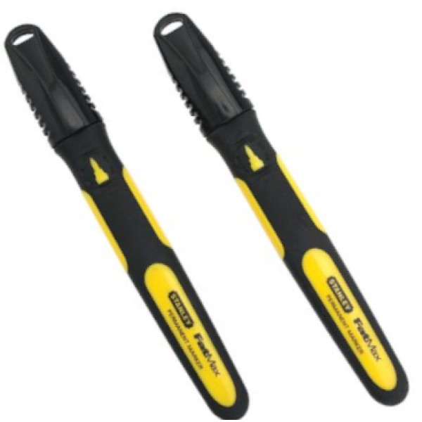 Stanley Fine Tip Markers - Black (Pack of 2) Stanley Fine Tip Markers - Black (Pack of 2)