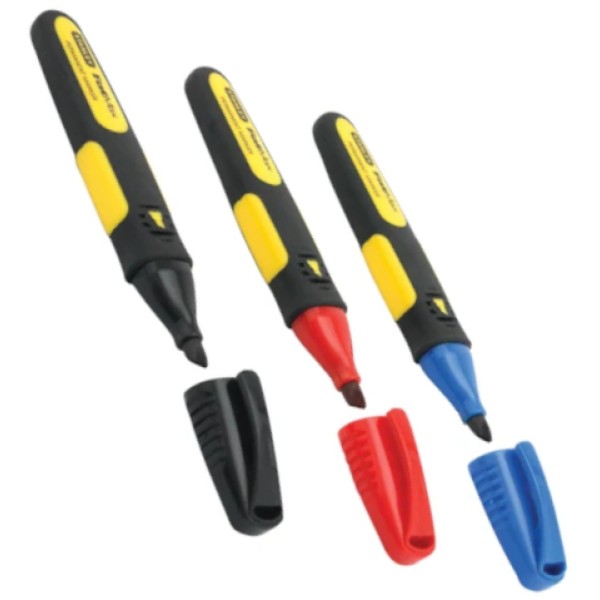 Stanley FatMax Chisel Tip Markers (Pack of 3) Stanley FatMax Chisel Tip Markers (Pack of 3)