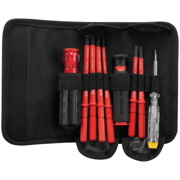 STANLEY® Hand Tools VDE Multi-Bit Screwdriver Set, 10 Piece STANLEY® Hand Tools VDE Multi-Bit Screwdriver Set, 10 Piece