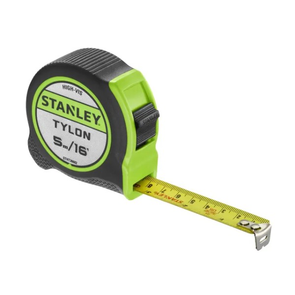 Stanley Hi-Vis Tylon Tape Measure 5m (16ft) (Width 25mm) Stanley Hi-Vis Tylon Tape Measure 5m (16ft) (Width 25mm)