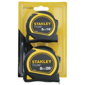 STANLEY® Tylon™ Pocket Tapes 5m/16ft + 8m/26ft (Twin Pack)