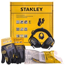 Stanley Protective Gear Safety Work Kit (Glasses, Ear Muffs & Gloves)