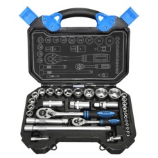 TALATools 1/4in & 1/2in Drive Metric Socket & Accessory Set, 32 Piece