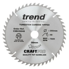 Trend CSB/25048 CraftPro Circular Saw Blade 250 x 30mm x 48T