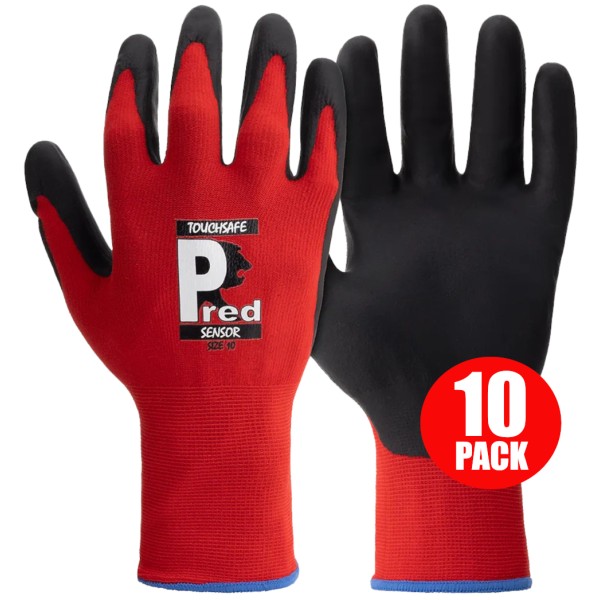 Predator Sensor PolyMax™ Palm Coated Work Gloves - (Touchsafe) - PACK OF 10 Predator Sensor PolyMax™ Palm Coated Work Gloves - (Touchsafe) - PACK OF 10