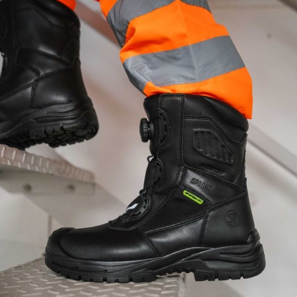 Apache RICHMOND Recycled GRS Waterproof Black Combat Safety Boot ESD Apache RICHMOND Recycled GRS Waterproof Black Combat Safety Boot ESD