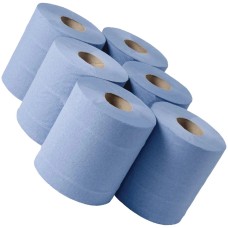 2 Ply Centre Feed Blue Cleanup Roll (6 Pack)