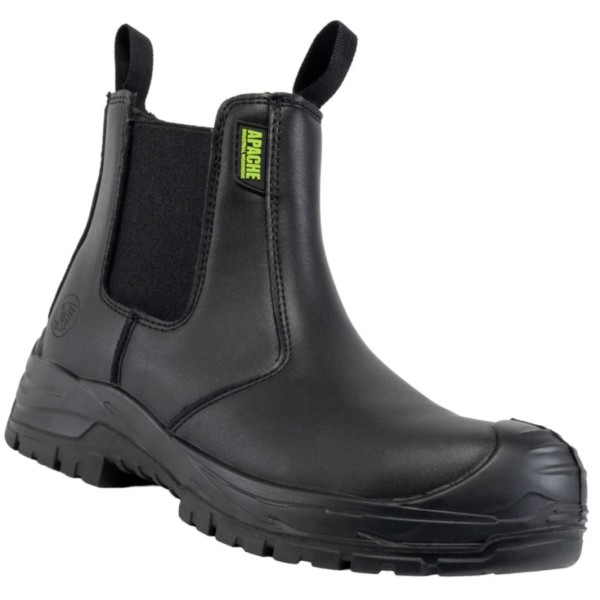 Apache BROOKS Recycled Leather Black Dealer Safety Boot Apache BROOKS Recycled Leather Black Dealer Safety Boot