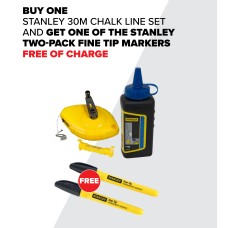 Stanley BUY ONE 30m Chalk Line Set And GET ONE Two-pack Fine Tip Markers Free!