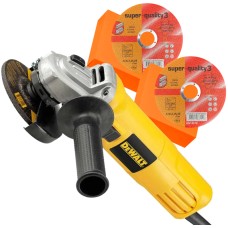 DeWalt 125mm (5") Slide Switch Angle Grinder 950W 240V + 50 x Super Quality 5" INOX Cutting Discs Bundle