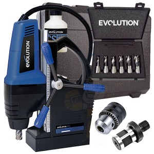 Evolution EVOMAG42 1200W Magnetic Drill 110V with FREE Cutters Set worth €95 – Heavy Duty Industrial Mag Drill