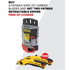 Stanley BUY ONE Fatmax 50pk Of Carbide Blades And GET TWO Fatmax Retractable Knives FREE!