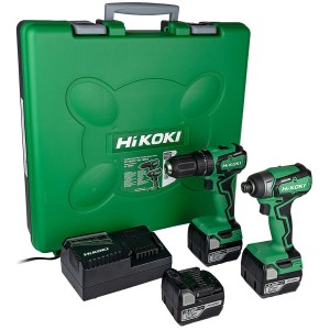 Hitachi / HiKOKI KC18DDXJBZ Combi Drill & Impact Driver Twin Pack 18V 3 x 5.0Ah Li-ion Hitachi / HiKOKI KC18DDXJBZ Combi Drill & Impact Driver Twin Pack 18V 3 x 5.0Ah Li-ion