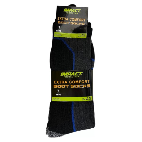 Impact Protection Extra Comfort Boot Socks (3 Pack) Impact Protection Extra Comfort Boot Socks (3 Pack)