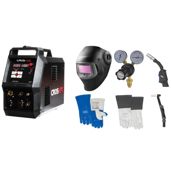 Cros Arc Combi Weld 200MF Welder Bundle with Helmet, Gloves & Regulator (200A) Cros Arc Combi Weld 200MF Welder Bundle with Helmet, Gloves & Regulator (200A)