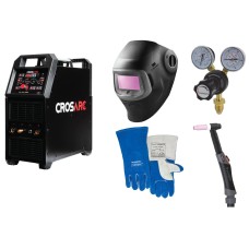 Cros Arc TIG 253 AC/DC Welder Bundle with Helmet, Gloves & Regulator (250A) (3 PHASE)