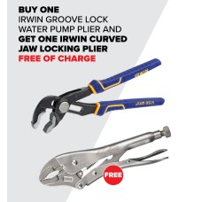 Irwin Tools BUY ONE Groove Lock Water Pump Plier And GET ONE Curved Jaw Locking Plier FREE!