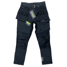 Impact Protection Softshell Work Trousers Grey / Black