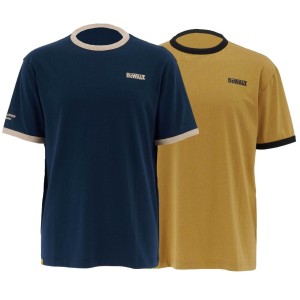 DeWalt WILBURY Two Pack T-Shirts Djion & Navy – Durable Trade Workwear T-Shirts