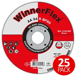 SWP WinnerFlex Flat Super Thin 4½ Inch Cutting Discs (115mm x 1mm) - PACK OF 25