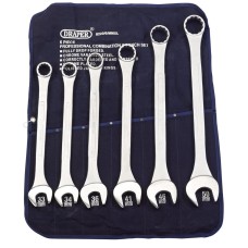 Draper Heavy Duty Long Pattern Metric Combination Spanner Set (6 Piece)