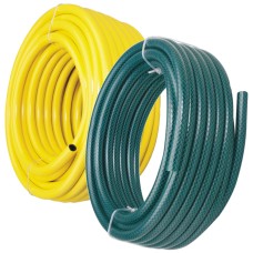 Draper Garden Hose Bundle - 30m Yellow Reinforced Hose & 15m Green Hose 
