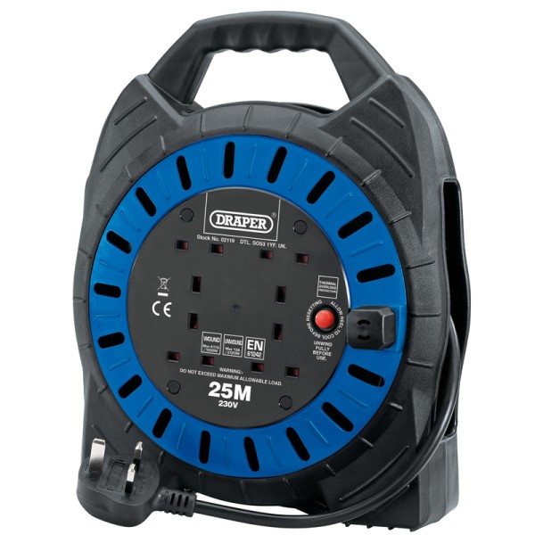 Draper 230V Four Socket Cable Reel (25m) Draper 230V Four Socket Cable Reel (25m)