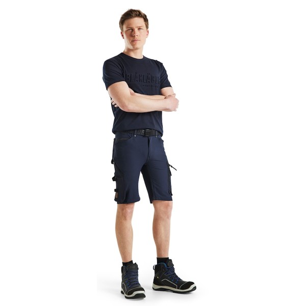 Blaklader Craftsman Shorts Stretch without Nail Pockets X1900 (1987) Dark Navy / Black (SALE ITEM) (NO RETURNS) Blaklader Craftsman Shorts Stretch without Nail Pockets X1900 (1987) Dark Navy / Black (SALE ITEM) (NO RETURNS)