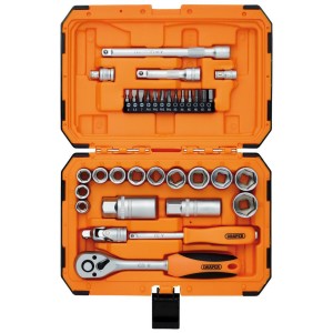 Draper HI-TORQ® 6 Point Socket Set, 1/4" and 3/8" (34 Piece) (22110)