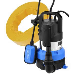 Draper 230V 850W Submersible Dirty Water Pump with Float Switch (27481) – Heavy Duty Drainage Pump with 10M Layflat Hose!