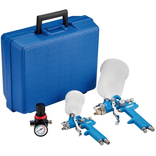 Draper HVLP Air Paint Spray Gun Kit (7 Piece) (28374) Draper HVLP Air Paint Spray Gun Kit (7 Piece) (28374)