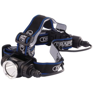 Draper Rechargeable 10W LED Head Torch (90064) – High Power Hands Free Work Light