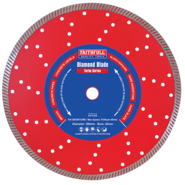 Faithfull Turbo Cut Diamond Blade 125 x 22mm Faithfull Turbo Cut Diamond Blade 125 x 22mm