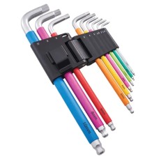 Faithfull Metric Multicoloured Hex Key Set, 9 Piece