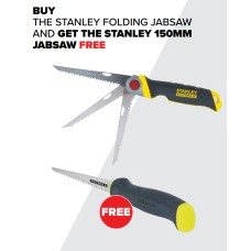 Stanley BUY ONE FatMax Folding Jab Saw 130mm (5in) 8tpi And GET ONE 150mm Jabsaw FREE!