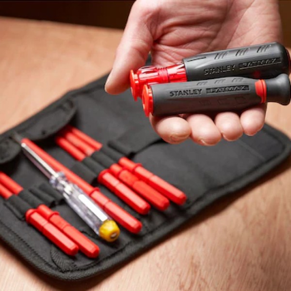 STANLEY® Hand Tools VDE Multi-Bit Screwdriver Set, 10 Piece STANLEY® Hand Tools VDE Multi-Bit Screwdriver Set, 10 Piece