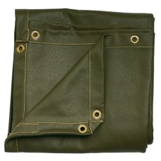 Flame Retardant 4ft X 6ft Green Canvas Welding Curtain