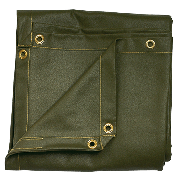 Flame Retardant 6ft X 6ft Green Canvas Welding Curtain Flame Retardant 6ft X 6ft Green Canvas Welding Curtain