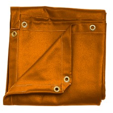 6ft X 6ft Orange Vinyl Welding Curtain with Eyelets