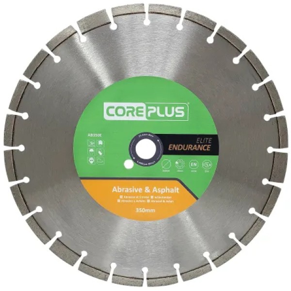 CorePlus AB350E Elite Abrasive & Asphalt Diamond Blade 350mm CorePlus AB350E Elite Abrasive & Asphalt Diamond Blade 350mm