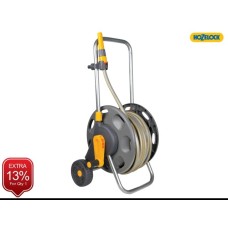 Hozelock 2435 60m Assembled Hose Cart & 50m of 12.5mm Hose