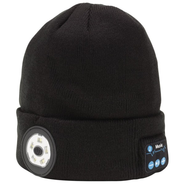 Draper Smart Wireless Rechargeable Beanie With LED Head Torch And USB Charging Cable, Black, One Size  (28346) Draper Smart Wireless Rechargeable Beanie With LED Head Torch And USB Charging Cable, Black, One Size  (28346)