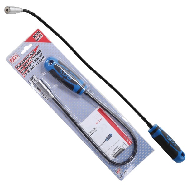 BGS Technic Magnetic Pick-Up Tool with LED | 600 mm | Capacity 1.5 kg BGS Technic Magnetic Pick-Up Tool with LED | 600 mm | Capacity 1.5 kg