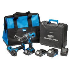 VidaXL Draper Storm Force - Kit Multiuso Rotante 50 Pezzi Con Batteria E Caricabatterie
