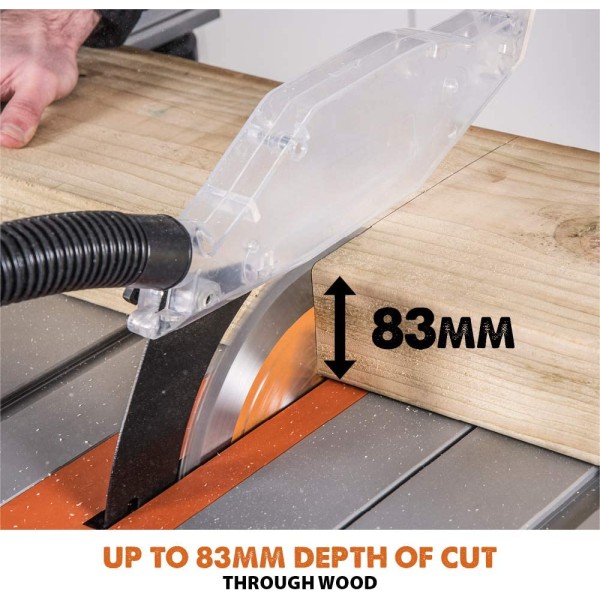 thumbnail interactive-video image 1 of Evolution Rage 210mm X 24T Multi-Purpose Circular Saw Blade - Orange 1 of 5