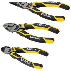 Draper Expert High Leverage Plier Set, Yellow (3 Piece) (28038)