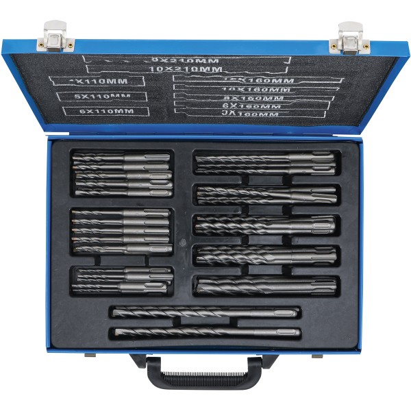 BGS Technic Hammer Drill Set | SDS Shaft | Carbide Tipped | 4 - 12 mm | 56 Piece BGS Technic Hammer Drill Set | SDS Shaft | Carbide Tipped | 4 - 12 mm | 56 Piece