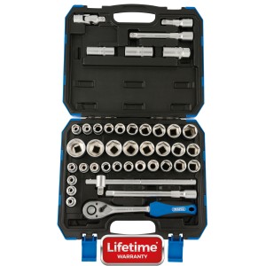 Draper Professional Garage 1/2" Sq. Dr. Combined MM/AF Socket Set (41 Piece)